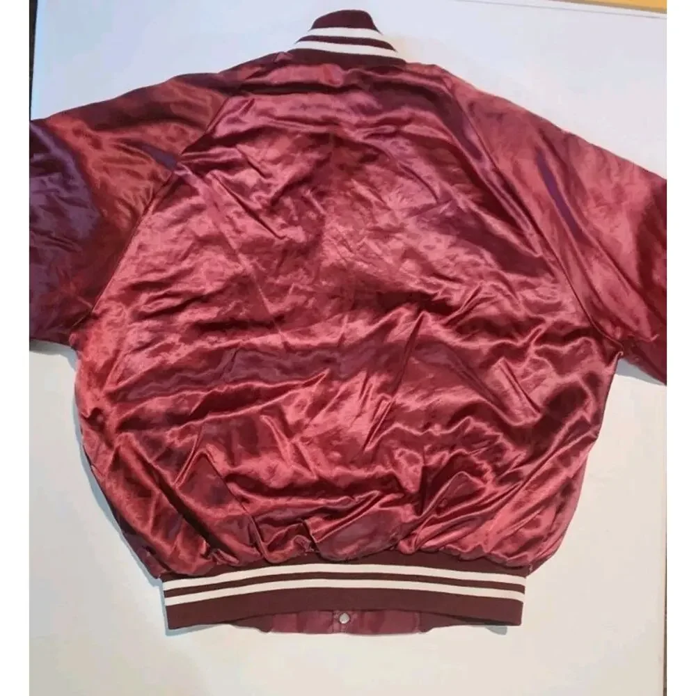 Marshall Bomber Jacket Satin 70s 80s Retro Rock Band
